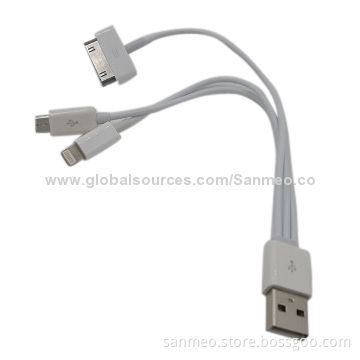 Portable USB charger cable, data sync for iPhone/iPad/iPod/micro USB, for digital devices/1A OutputNew